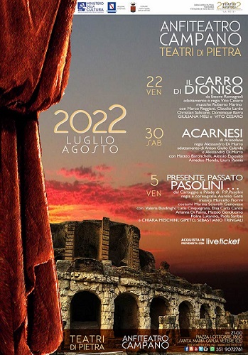 TEATRI DI PIETRA 2022 Cartellone SMCV