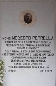 PETRELLA Mons Modesto 1907-1974 Epigrafe